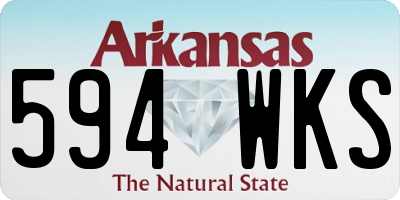 AR license plate 594WKS