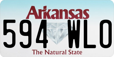 AR license plate 594WLO