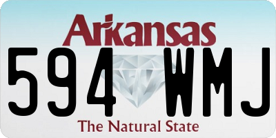 AR license plate 594WMJ