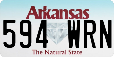 AR license plate 594WRN