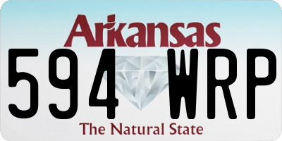 AR license plate 594WRP