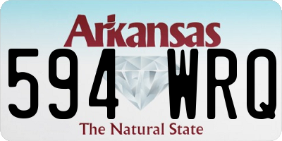 AR license plate 594WRQ