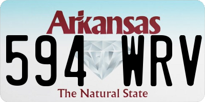 AR license plate 594WRV