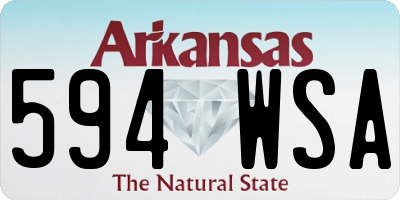 AR license plate 594WSA