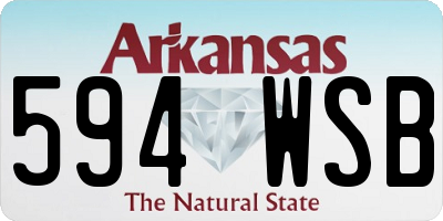 AR license plate 594WSB