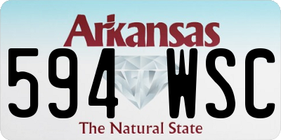 AR license plate 594WSC