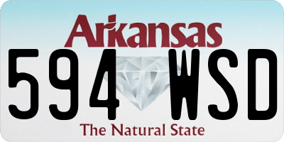 AR license plate 594WSD