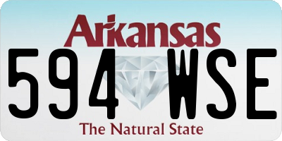 AR license plate 594WSE