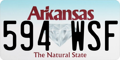 AR license plate 594WSF