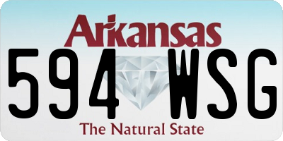 AR license plate 594WSG