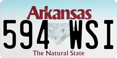 AR license plate 594WSI