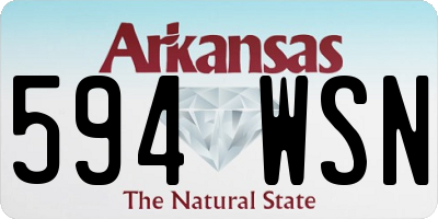 AR license plate 594WSN