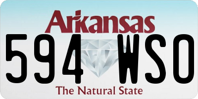 AR license plate 594WSO