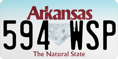 AR license plate 594WSP