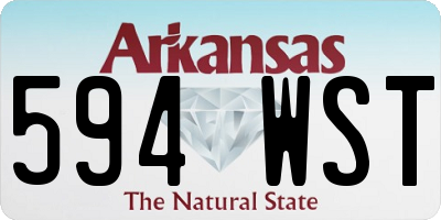 AR license plate 594WST