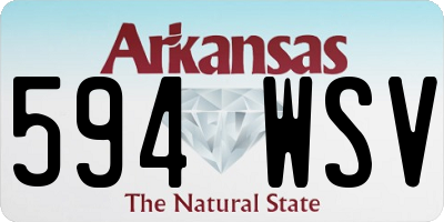 AR license plate 594WSV