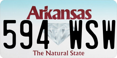AR license plate 594WSW