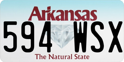 AR license plate 594WSX