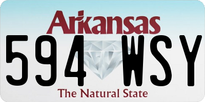 AR license plate 594WSY