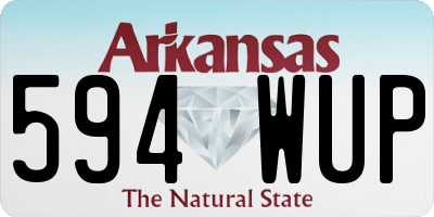 AR license plate 594WUP