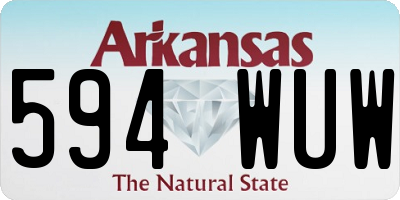 AR license plate 594WUW