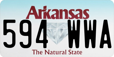 AR license plate 594WWA