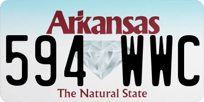 AR license plate 594WWC