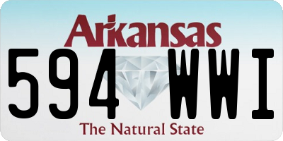 AR license plate 594WWI