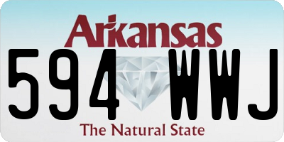 AR license plate 594WWJ