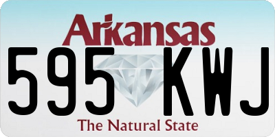 AR license plate 595KWJ