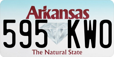 AR license plate 595KWO