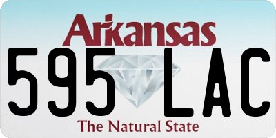 AR license plate 595LAC