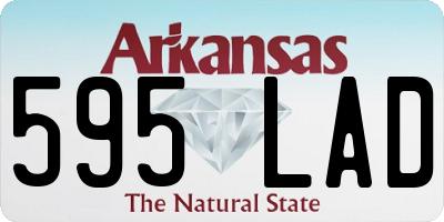 AR license plate 595LAD