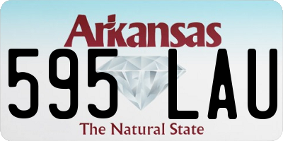 AR license plate 595LAU