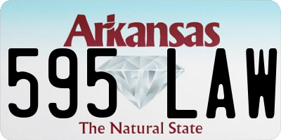AR license plate 595LAW