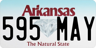 AR license plate 595MAY