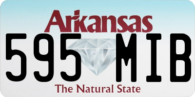 AR license plate 595MIB