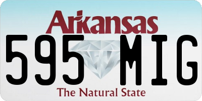 AR license plate 595MIG