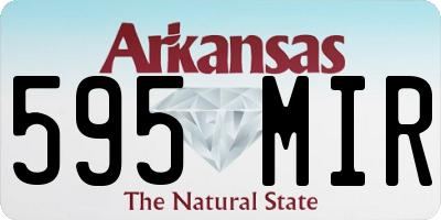AR license plate 595MIR