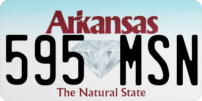AR license plate 595MSN