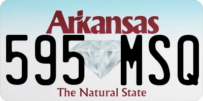 AR license plate 595MSQ