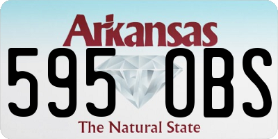 AR license plate 595OBS