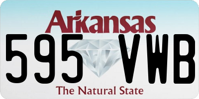 AR license plate 595VWB