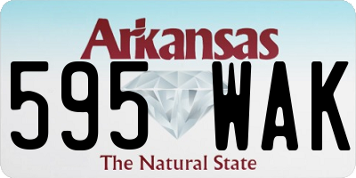 AR license plate 595WAK