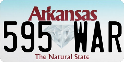 AR license plate 595WAR
