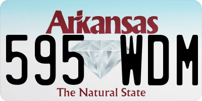 AR license plate 595WDM
