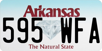 AR license plate 595WFA
