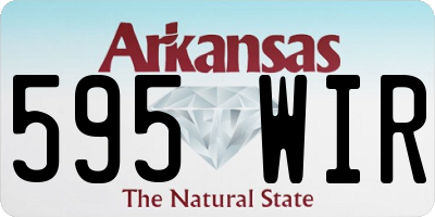AR license plate 595WIR
