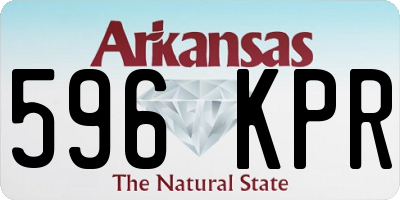 AR license plate 596KPR