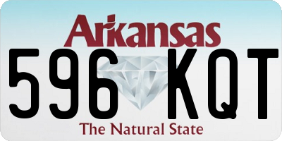 AR license plate 596KQT